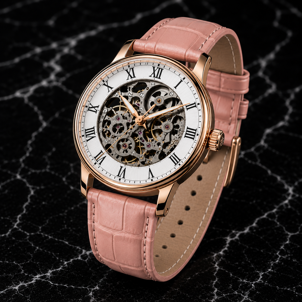Classic III — Rose gold skeleton